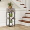 3 Tier Tall Plant Stand with Drawer Anti-tipping Devices-Grey